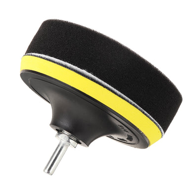 Set 12 piese polish auto profesional cu taler M14, discuri de burete 15 cm, lana si adaptor pentru bormasina